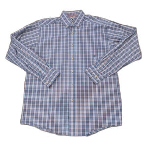Ariat Pro Series Men's Long Sleeve Button Down Blue Plaid Shirt Size Small